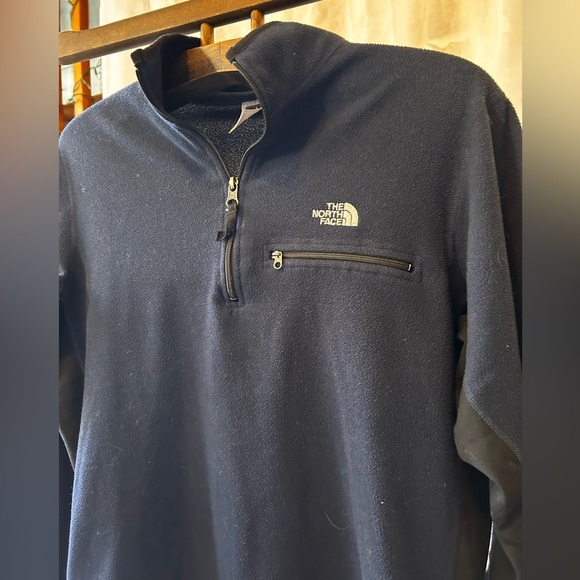 Northface 1/4 zip men’s navy and black fleece size large - Picture 5 of 9